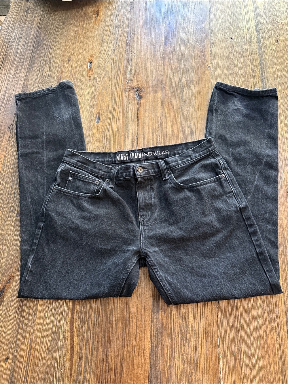 Night Train Regular Men's Black Jeans